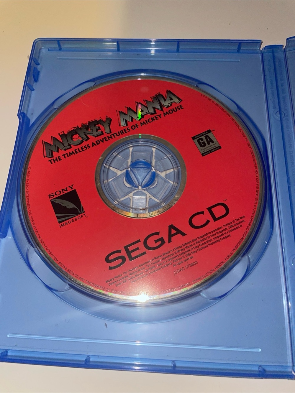 Mickey Mania: The Timeless Adventures of Mickey Mouse (Sega CD, 1994)- No Manual
